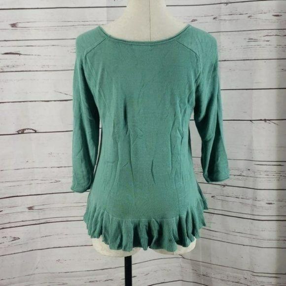 H&M peplum ruffled quarter sleeve Women’s Sweater‎ - Picture 2 of 8